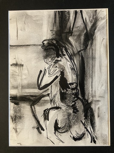 Très beau dessin encre - dessin, nu