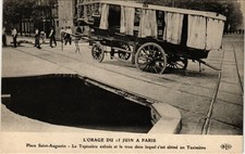 Old postcard L'orage du 15