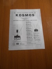 VINTAGE 1981 ADVERTISING KOSMOS AMPLIFIED BROADBAND TV ANTENNAS