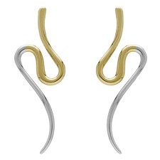 Victoria Cruz Bijoux Boucles D'Oreilles Femmes Copenhagen Ondes Bicolore