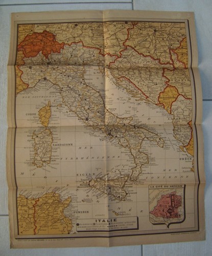 Carte ancienne italie dresse - carte,
