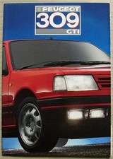 PEUGEOT 309 GTi Car Sales Brochure May 1987