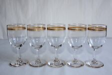 5 Antique Saint Louis Crystal Aperitif Glasses