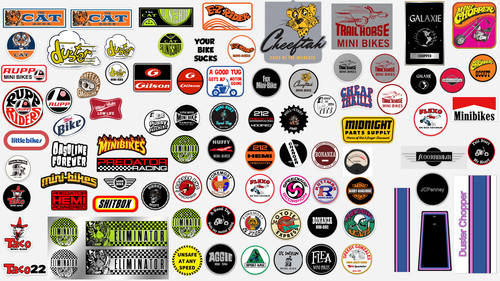 Mini bike decal sticker cat - decal,