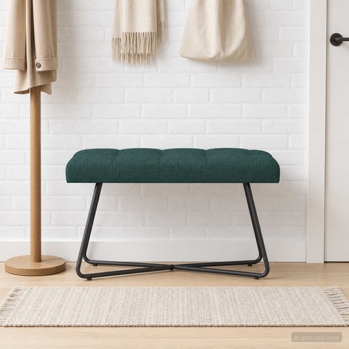 Banc avec capitonnage - , bouton