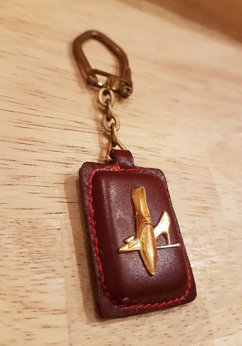 Porte clé cuir rouge - clé,