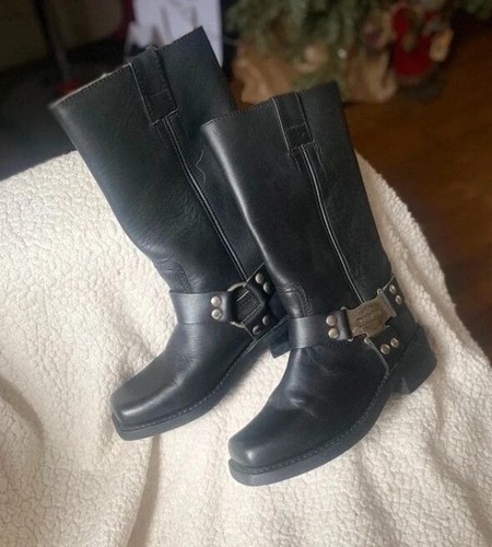 Bottes moto cuir - de,