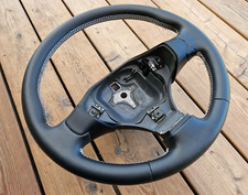 02-06 NEW LEATHER STEERING WHEEL Fiat Ducato Peugeot Boxer Jumper Hymer WHITE