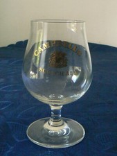 ANTIQUE CAMPBELL'S SCOTCH ALE BEER GLASS ADVERTISING FOOT VINTAGE COLLECTION 