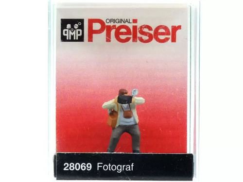 Preiser photographe 1 - ho, 1/87