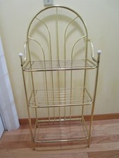Vintage ROSALCO Tubular Metal Bakers Rack Shelves Etagere Taiwan 1970’s MCM