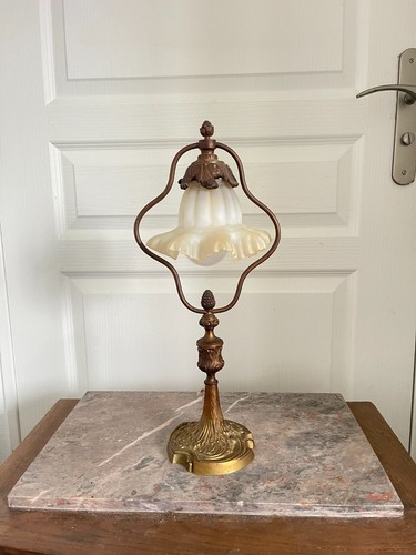 Ancienne lampe lyre tulipe - ancienne,