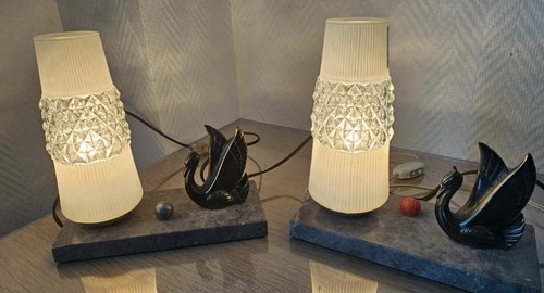 Paire lampes chevet art déco - paire,