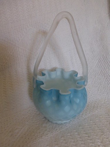 Ancien panier corbeille - panier, bleu