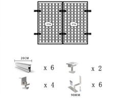 Système de fixation pour toit en tuiles, support de module solaire en aluminium,