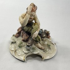 Antonio Borsato Capodimonte Porcelain Figurine Foot Loose Tramp Italy Vintage