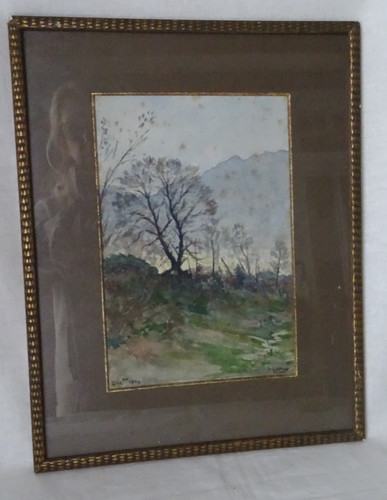 Aquarelle paysage 1929 - "paysage",