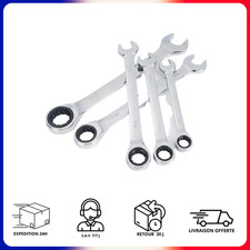 Clé à Cliquet Plate 6 à 22mm au choix Universel Réversible Mécanique Bricolage