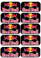 Planche de Stickers Red Bull Format A4