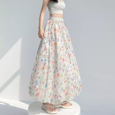 Jupe Longue Blanche D'Été À