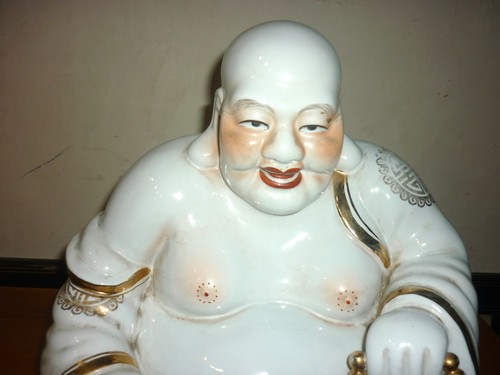 Ancien bouddha porcelaine - bouddha, 31cm