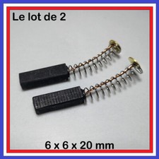 Lot de 2 Balais de Charbon 6 x 6 x 20 mm Moteur électrique, outillage electropo