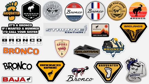 Ford bronco stickers decals - stickers,