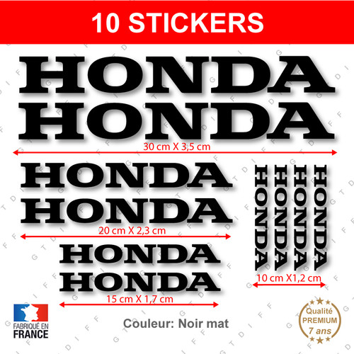 Stickers honda noir mat - stickers,