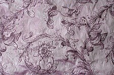 Coupon Soie sauvage Brodée Boticelli Glycine soldé 