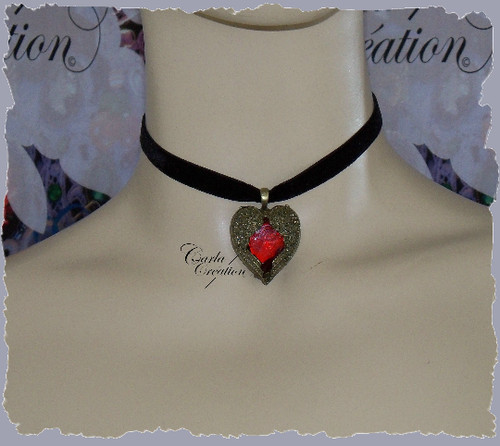 Collier ras cou - du, _velours