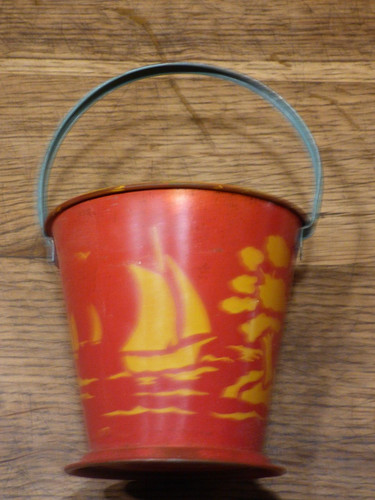 Vintage sceau plage en - sceau,