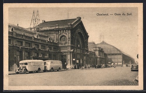 Cpa charleroi gare sud - du,