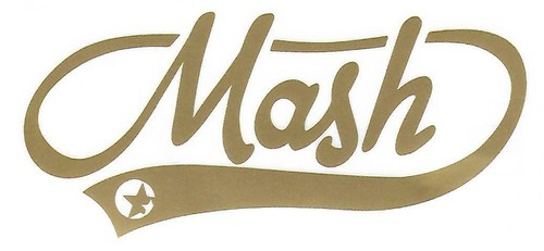 Mash sticker vinyle doré - mash,