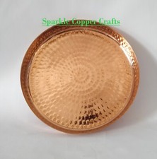 Plateau Rond En Cuivre Pur