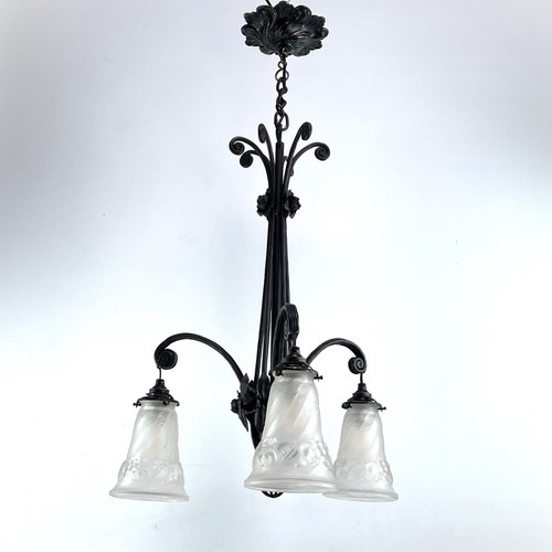 Lampe art déco fer - art,