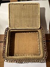 ANCIEN PETIT PANIER  OSIER Travailleuse Boite Ouvrage Vannerie Ancienne Couture
