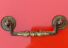 Antique brass furniture handle bronze / closure / dresser / drawer / wardrobe