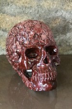 ceramic modeled human skull head size 1