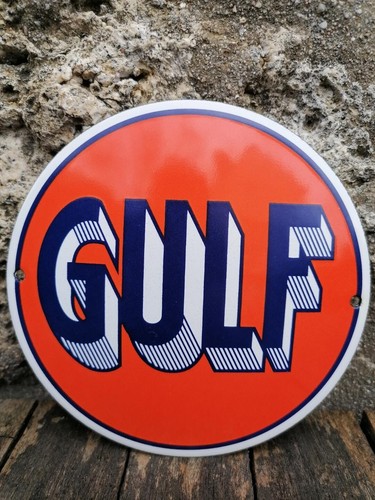 Plaque émaillée gulf enamel - émaillée,