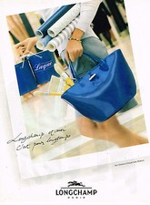 PUBLICITE ADVERTISING 025  1997  LONGCHAMP   sac collection  ROSEAU