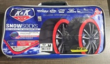 K&K Automotive Snow Socks Tires-Pro Series for Ultimate Grip Snow Chain MEDIUM