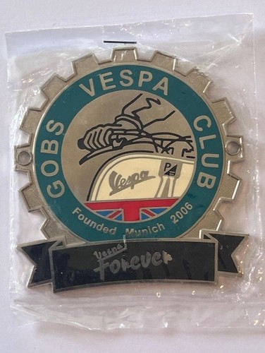 Plaque gobs vespa club - gobs, métal