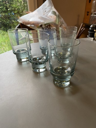 Série petits verres bleu - 6,