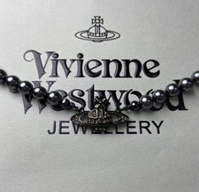 Vivienne Westwood Black Pearl Necklace Mint