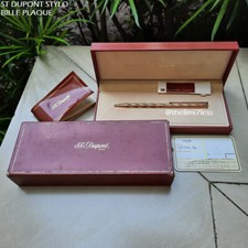 St Dupont Stylo Bille Plaque gold ballpoint full set