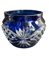 Vase cristal taillé overlay