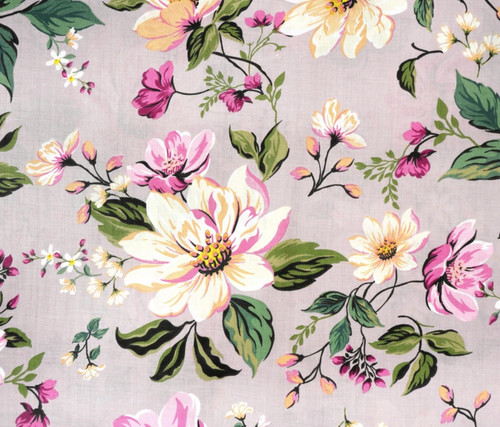 Tissu fleurs magnolias 50x70 - magnolias,