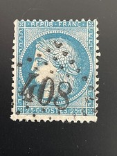 Timbre Ceres N° 60  Oblitération GC  408 Beauville sur Mer  Vendée