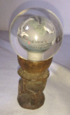 ANCIENNE BOULE VERRE PEINTURE