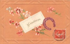 CPA Fantaisie gaufrée - Fleur